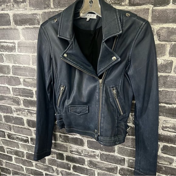 IRO ASHVILLE cropped biker leather jacket - Picture 3 of 14